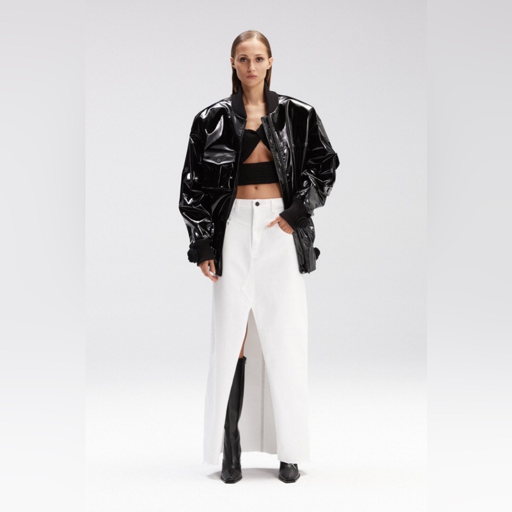 NWT The Mannei white denim Aluta maxi skirt